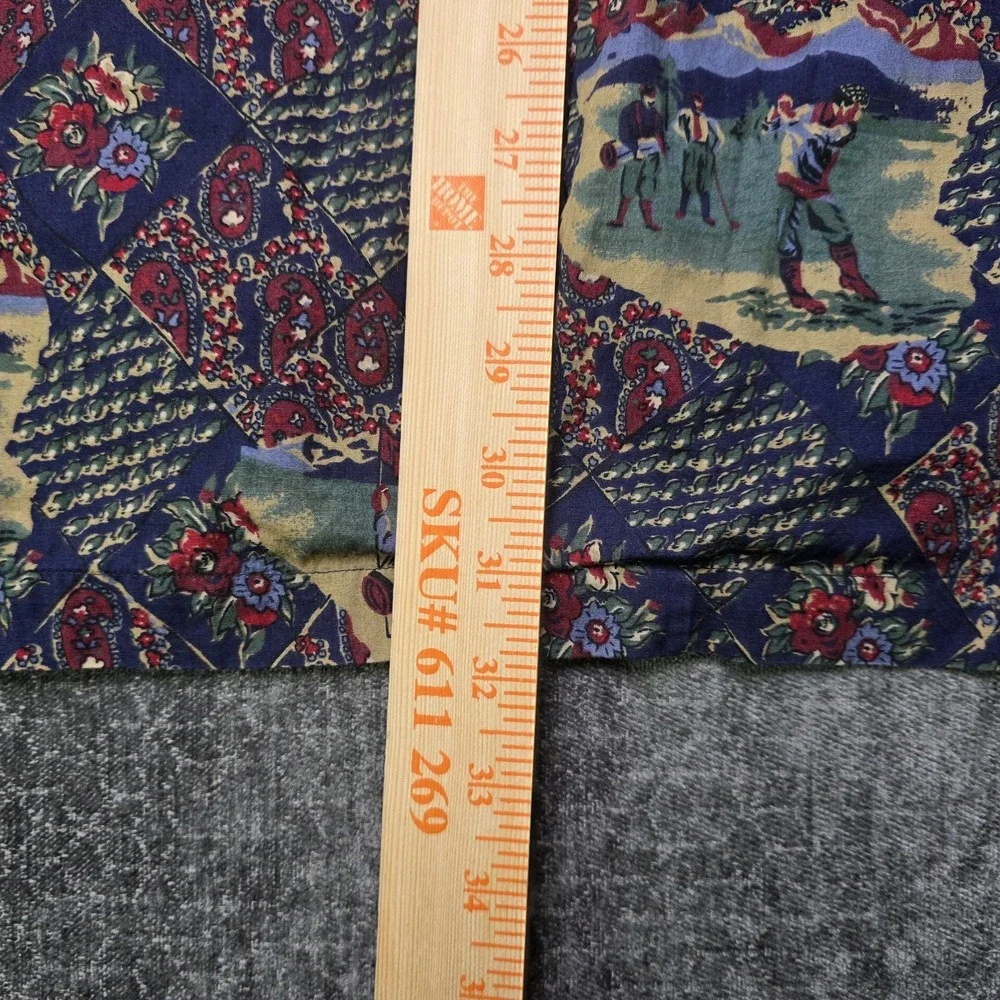 Vtg Salty Dog Gant Golf Button Up Mens XL Loop Collar Allover Multicolor Poplin